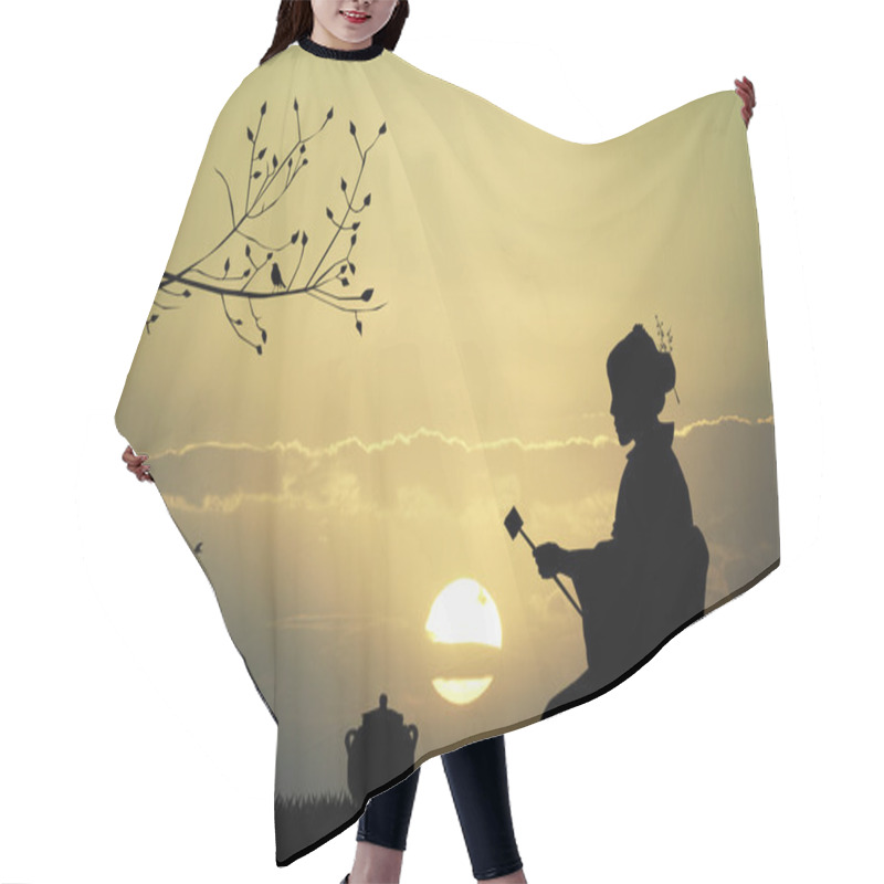 Personality  Japanese Tea Ceremony Hair Cutting Cape