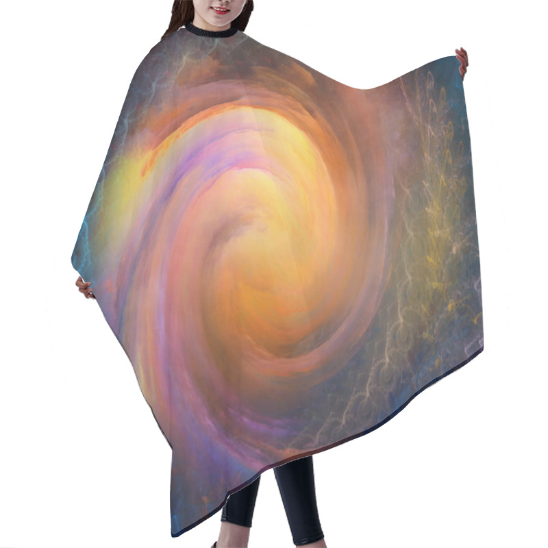 Personality  Spiral Background.  Hair Cutting Cape