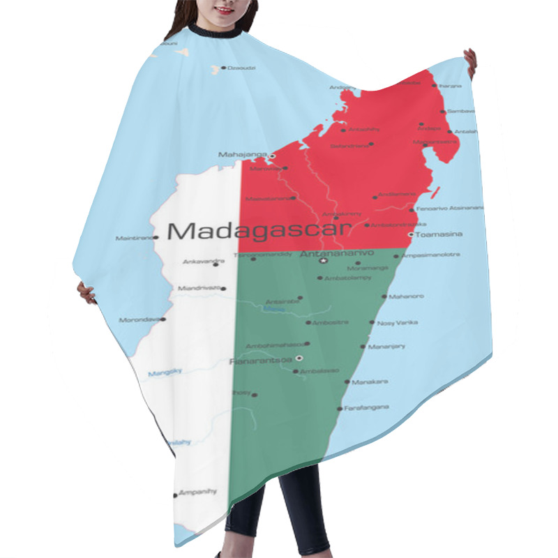 Personality  Madagascar Hair Cutting Cape