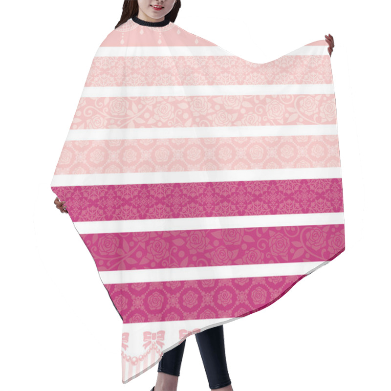 Personality  Pink Decoration Lines. Hair Cutting Cape