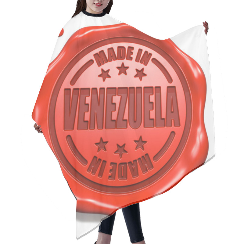 Personality  Made In Venezuela - Stamp On Red Wax Seal. Hair Cutting Cape