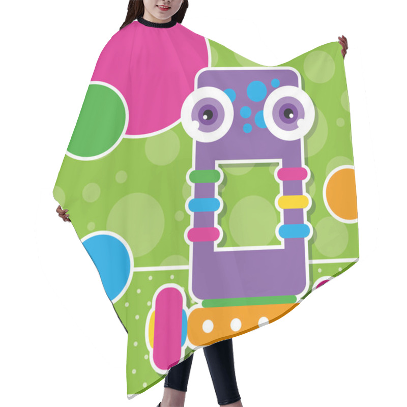 Personality  Cute Robot Greeting Card Hair Cutting Cape