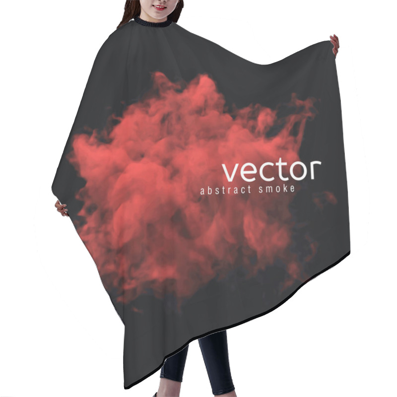 Personality  Vector Illustration Of Red Smoke Hair Cutting Cape