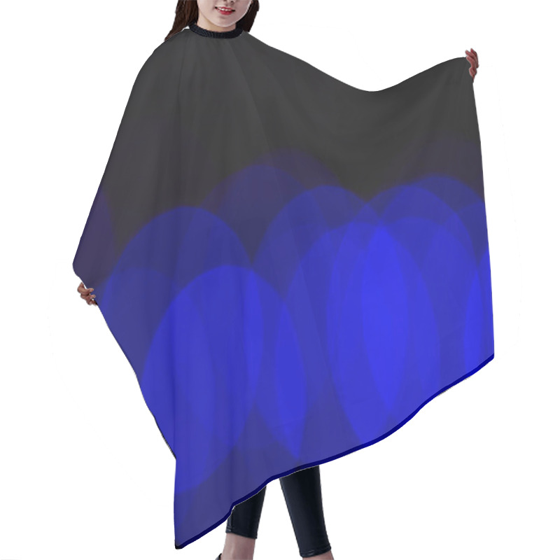 Personality  Abstract Dark Blue Blurred Circles Hair Cutting Cape