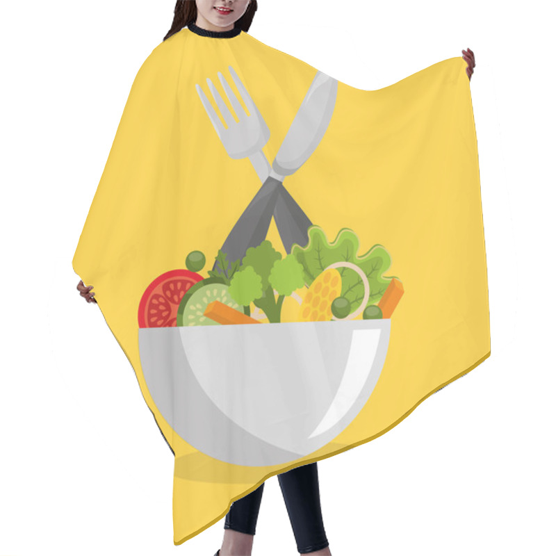 Personality  Vegetarian Menu Healthy Food Hair Cutting Cape