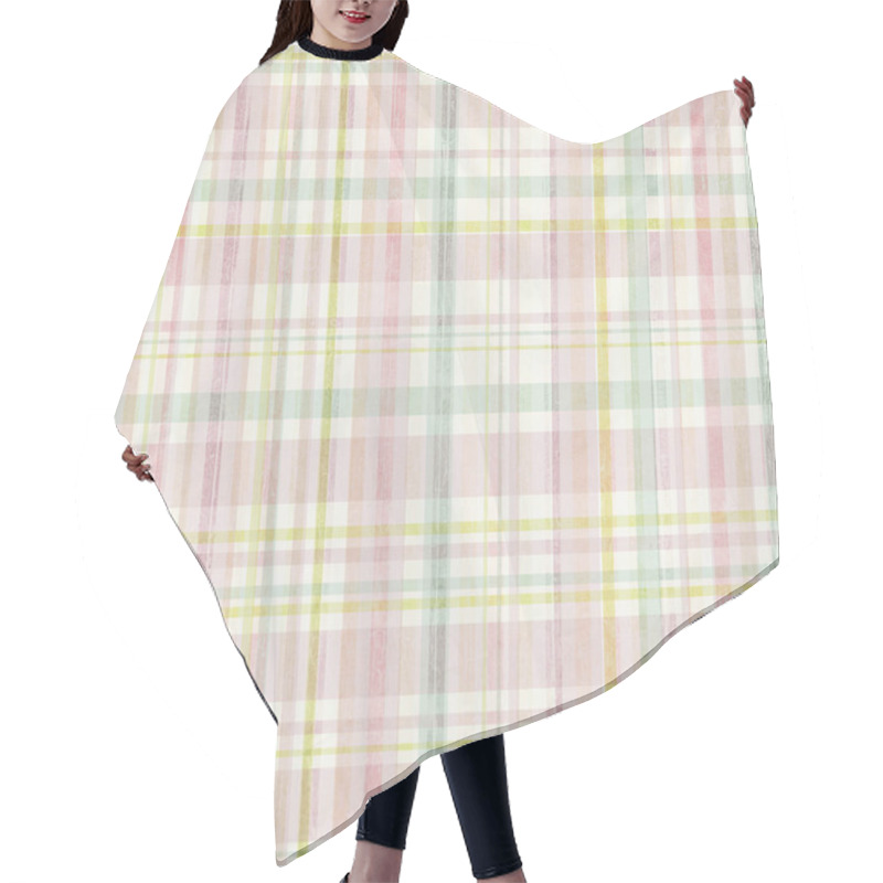 Personality  Plaid Pattern Design. Simple Plaid Pattern. Hair Cutting Cape