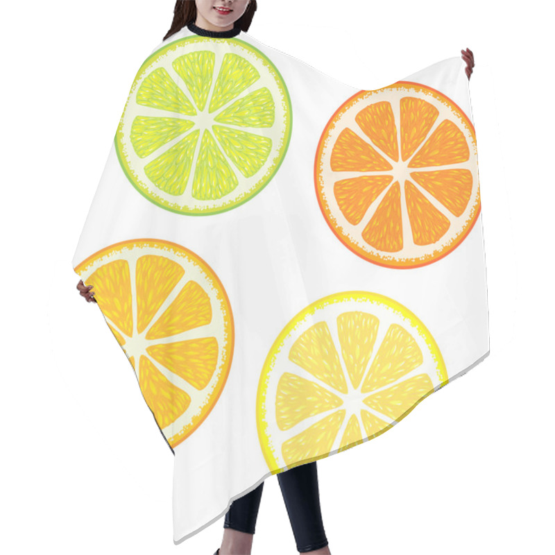 Personality  Slices Of Citrus Fruits Hair Cutting Cape