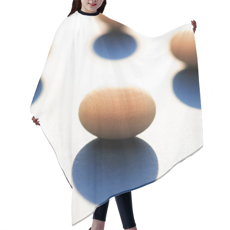 Personality  Wooden Balls With Shadow Hair Cutting Cape