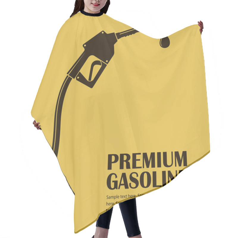 Personality  Gasoline Fuel Pump Nozzle Poster With Drop Hair Cutting Cape