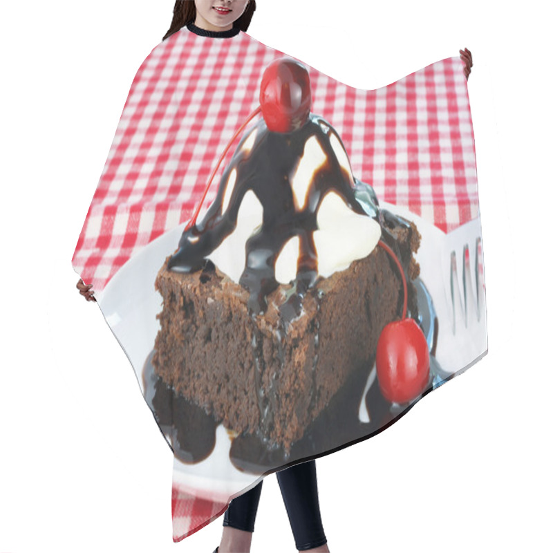 Personality  Brownie Ice Cream Sundae Hair Cutting Cape