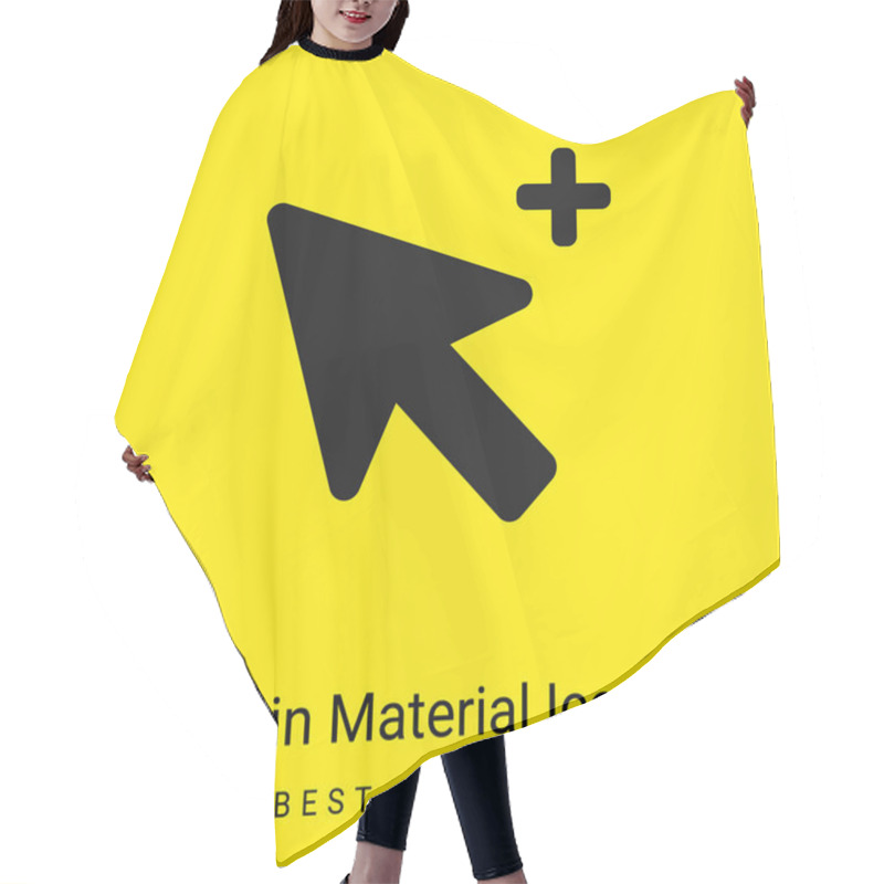 Personality  Add Selection Cursor Minimal Bright Yellow Material Icon Hair Cutting Cape