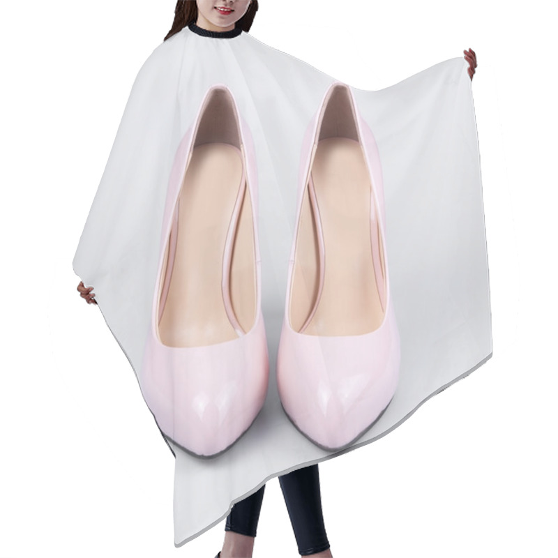 Personality  Woman Beige Shoes Hair Cutting Cape