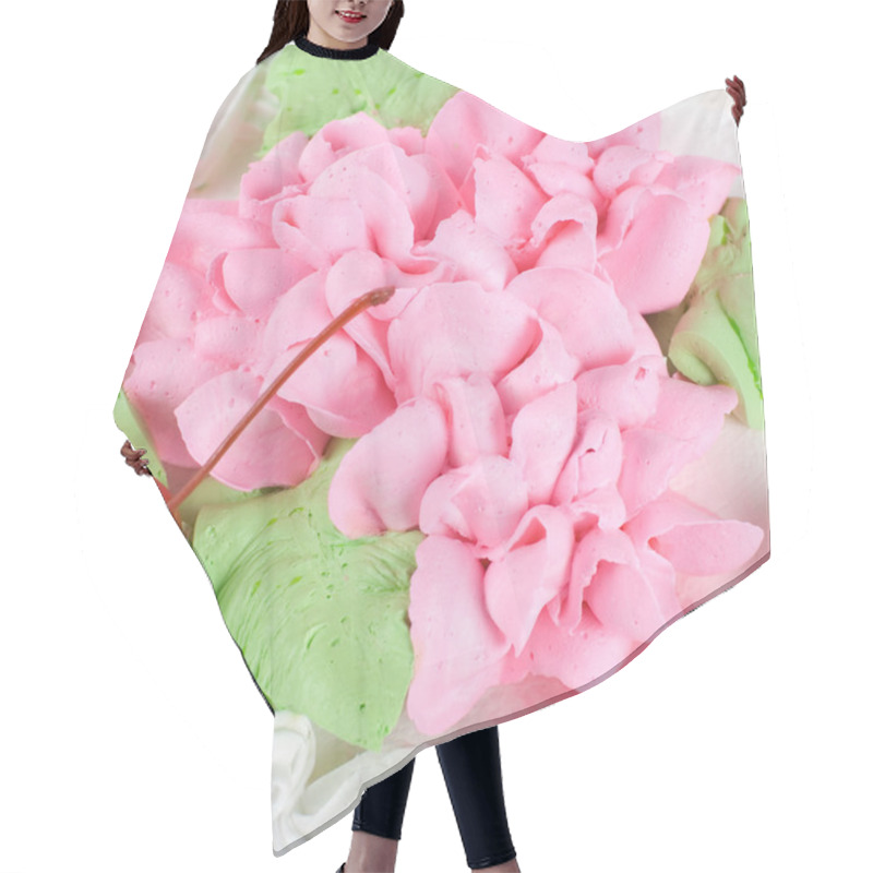 Personality  Cream Cherry Cake Hair Cutting Cape