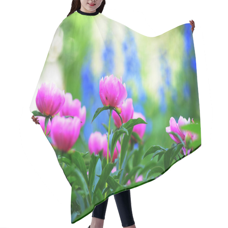 Personality  Pink Peony Flowers Hair Cutting Cape