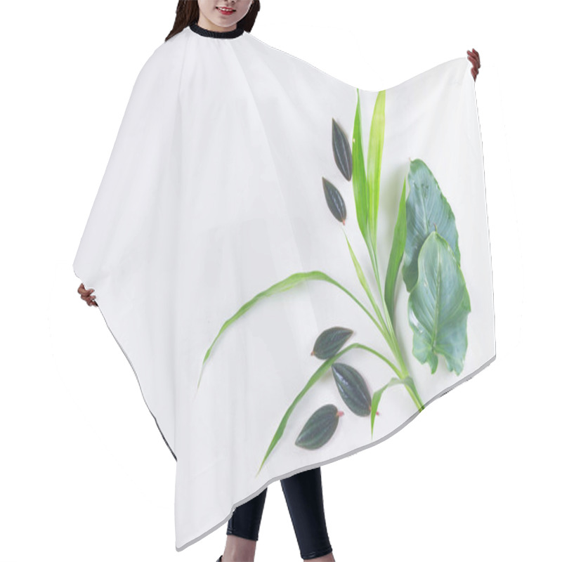 Personality  Fresh Green Leaves Hair Cutting Cape