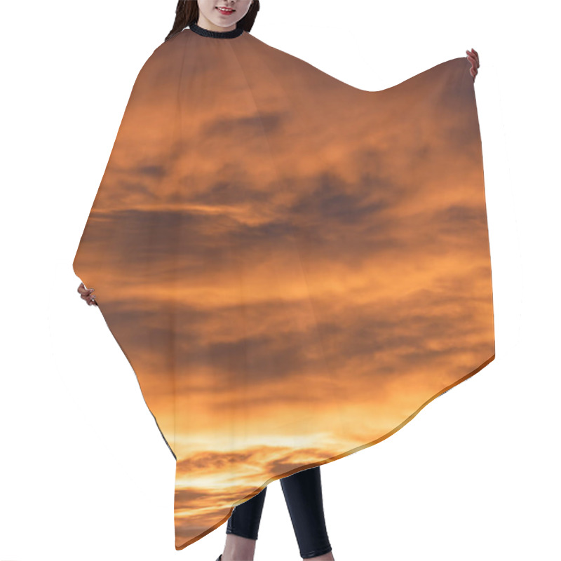 Personality  Sky Photo During Burning Sunset Hair Cutting Cape