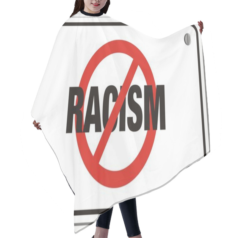 Personality  Anti Racism Sign Hair Cutting Cape