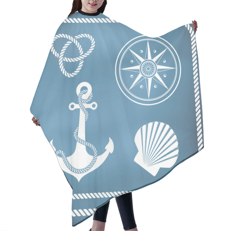 Personality  Nautical Symbols Hair Cutting Cape