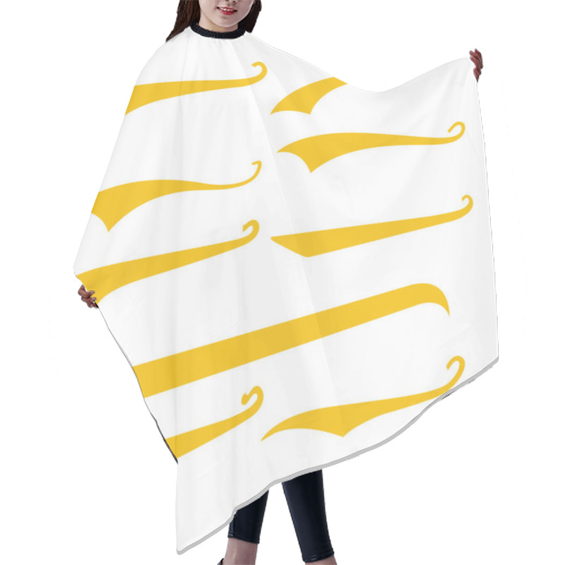 Personality  Yellow Swirls Swash Logo Ornament Design Hair Cutting Cape