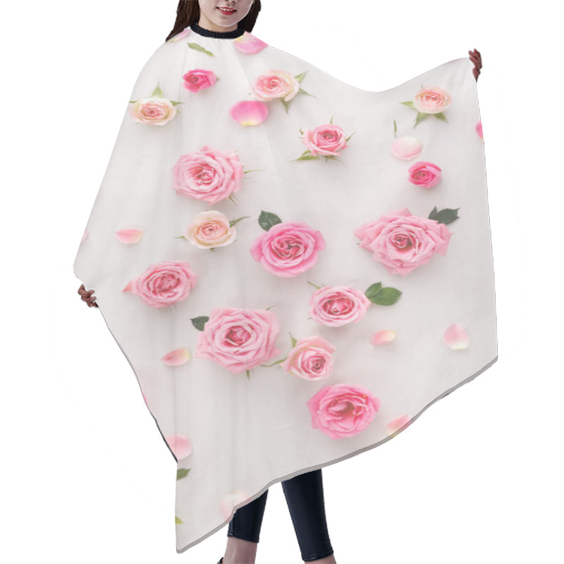 Personality  Roses And Petals Background Hair Cutting Cape