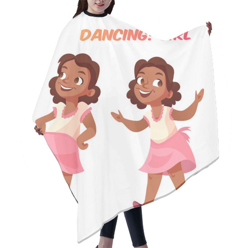 Personality  African American Dancing Cute Girl Hair Cutting Cape