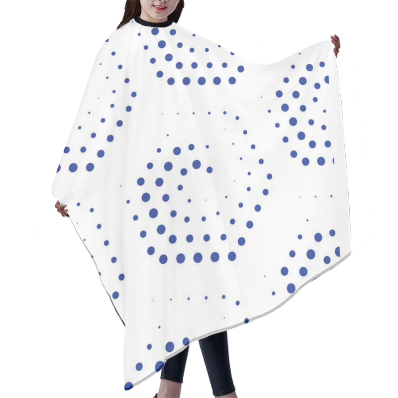 Personality  Subtle Pattern With Dotted Hexagons Hair Cutting Cape