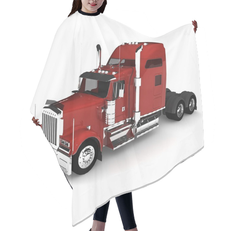 Personality  Heavy Red Truck Hair Cutting Cape