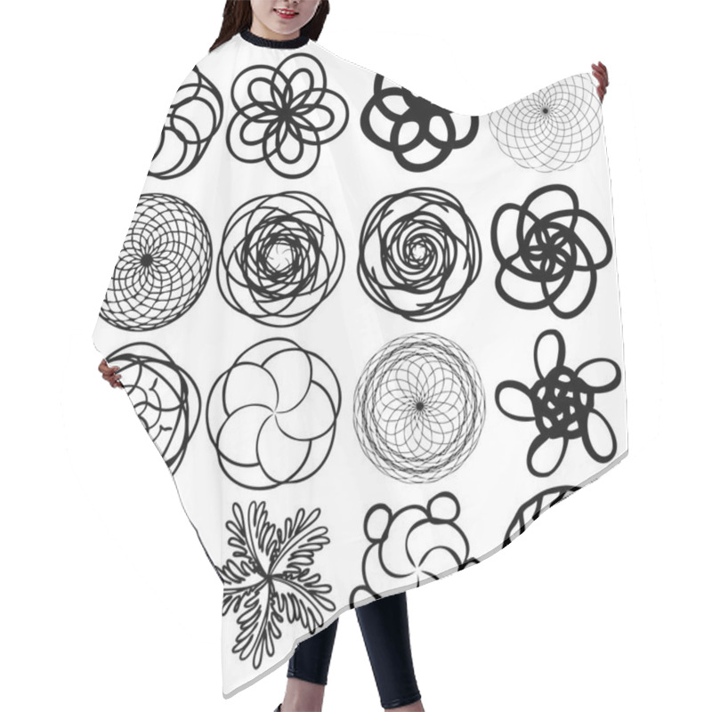 Personality  Sacred Geometry Design Set For Indie Music Cover Or T-shirt Print. Hair Cutting Cape