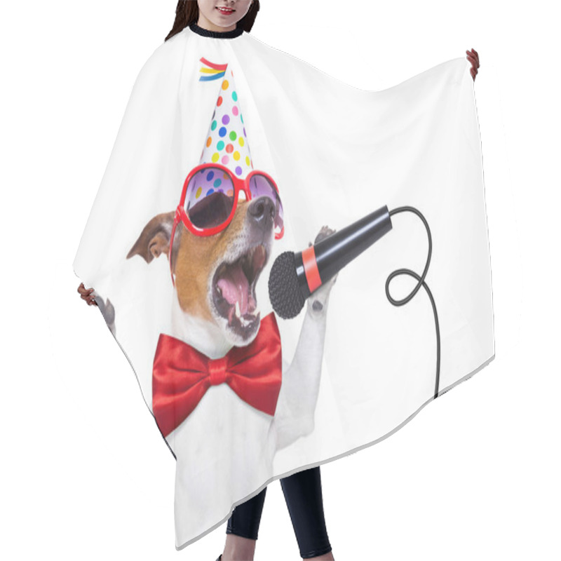 Personality  Happy Birthday Dog Singing Hair Cutting Cape