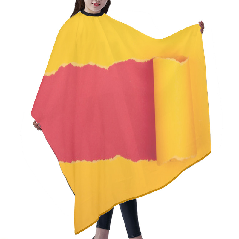 Personality  Red Wrapped Paper Hair Cutting Cape