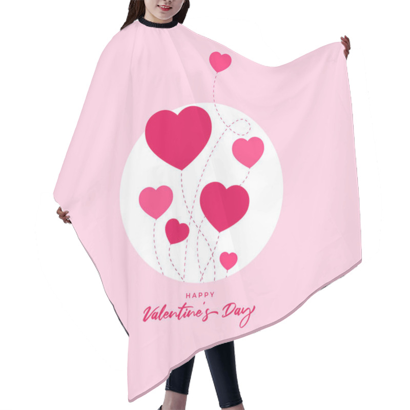 Personality  Vector Illustration Of Happy Valentine's Day Concept Greeting Hair Cutting Cape