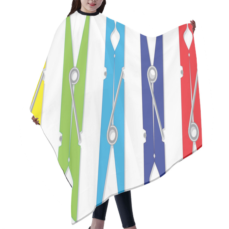 Personality  Clothes Peg Hair Cutting Cape