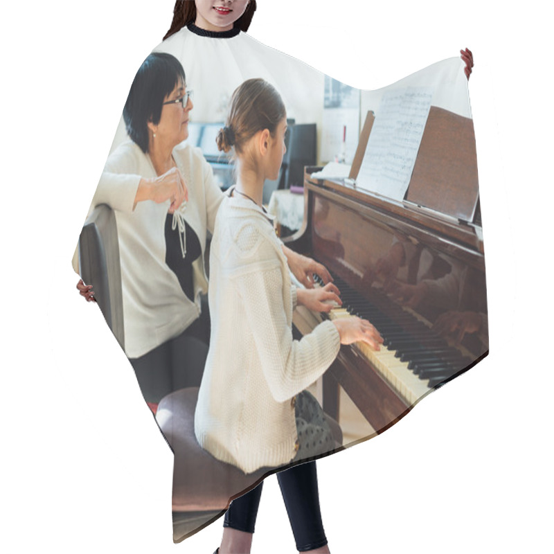 Personality  Piano Lessons At  Music School Hair Cutting Cape