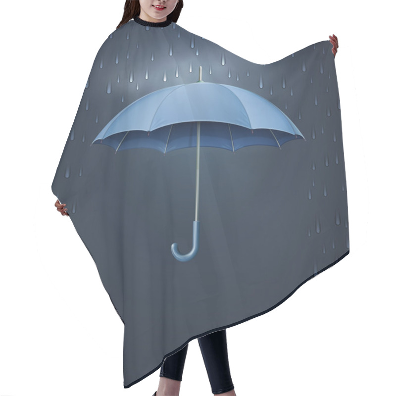 Personality  Umbrella With Heavy Fall Rain Hair Cutting Cape