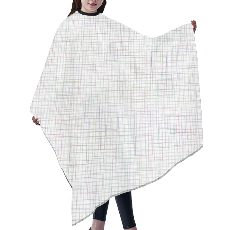 Personality  Abstract Technical Geometric Square Background Hair Cutting Cape