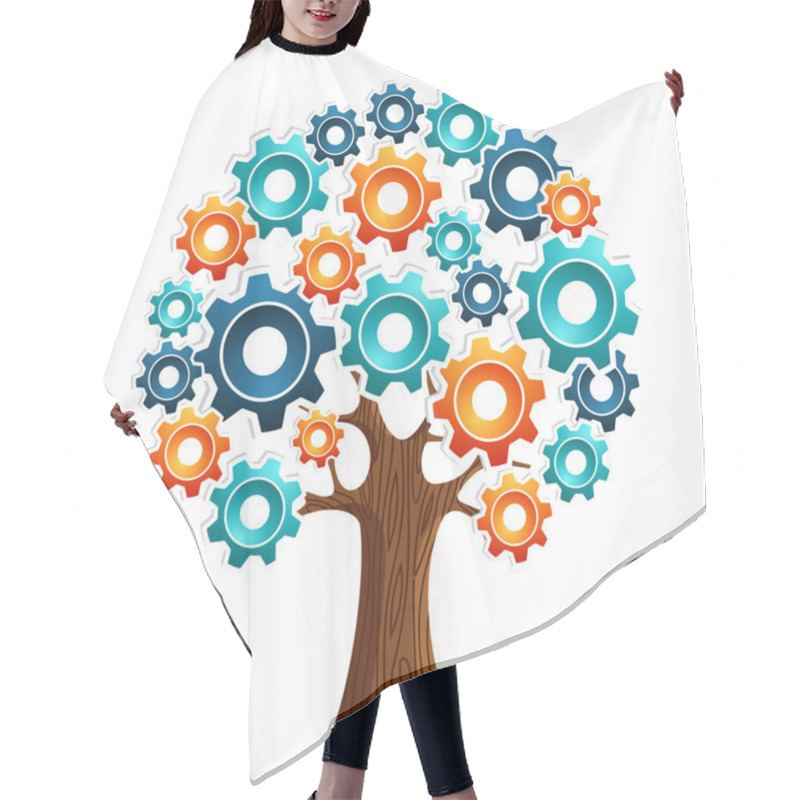 Personality  Tecnology Engine Tree Hair Cutting Cape