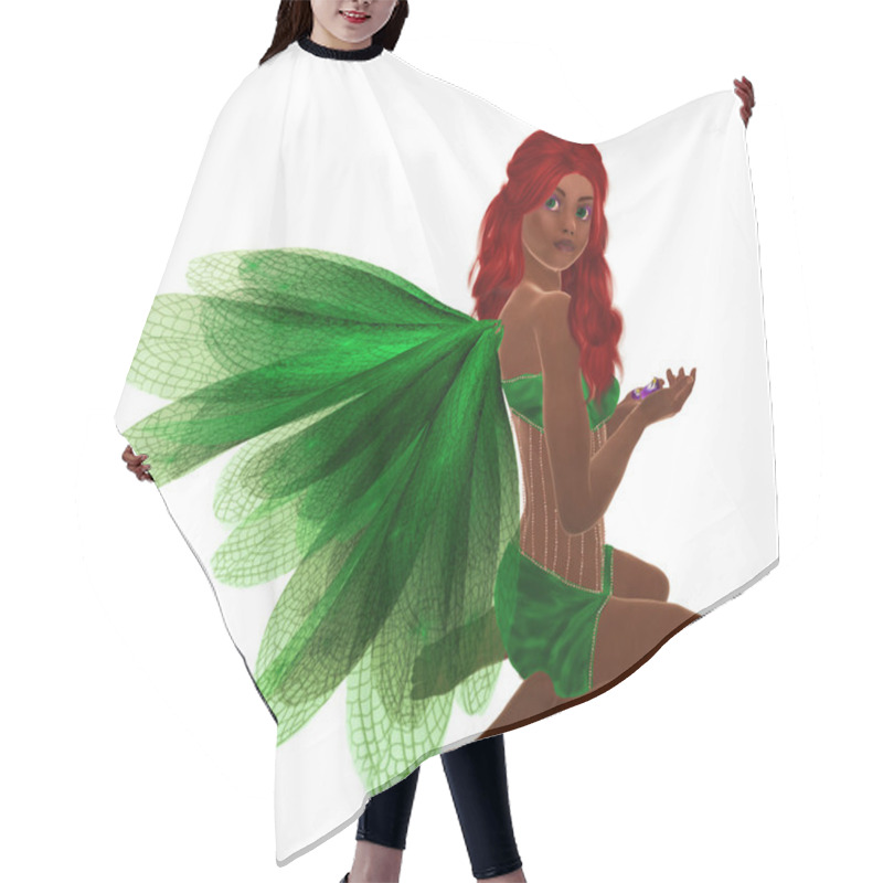 Personality  Green Fairy Hair Cutting Cape