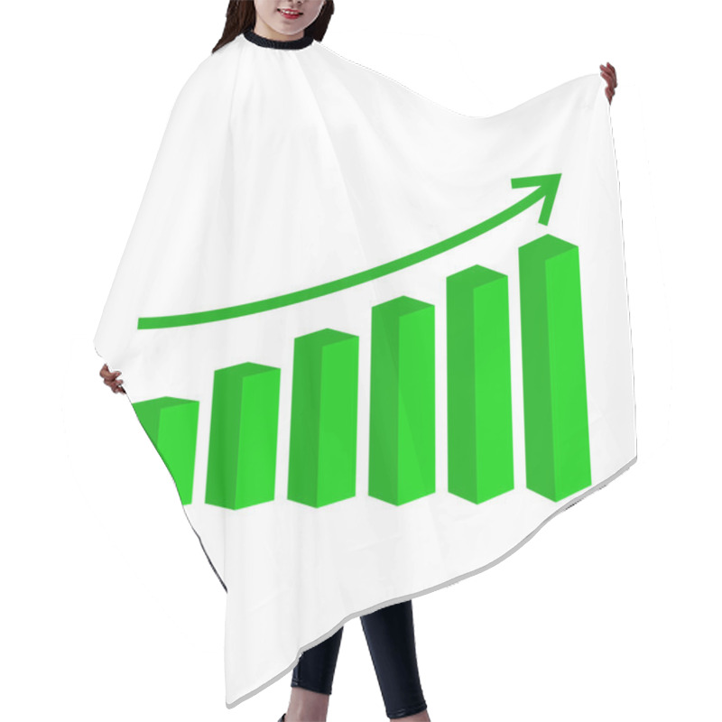 Personality  Vector 3d Bar Graph Hair Cutting Cape