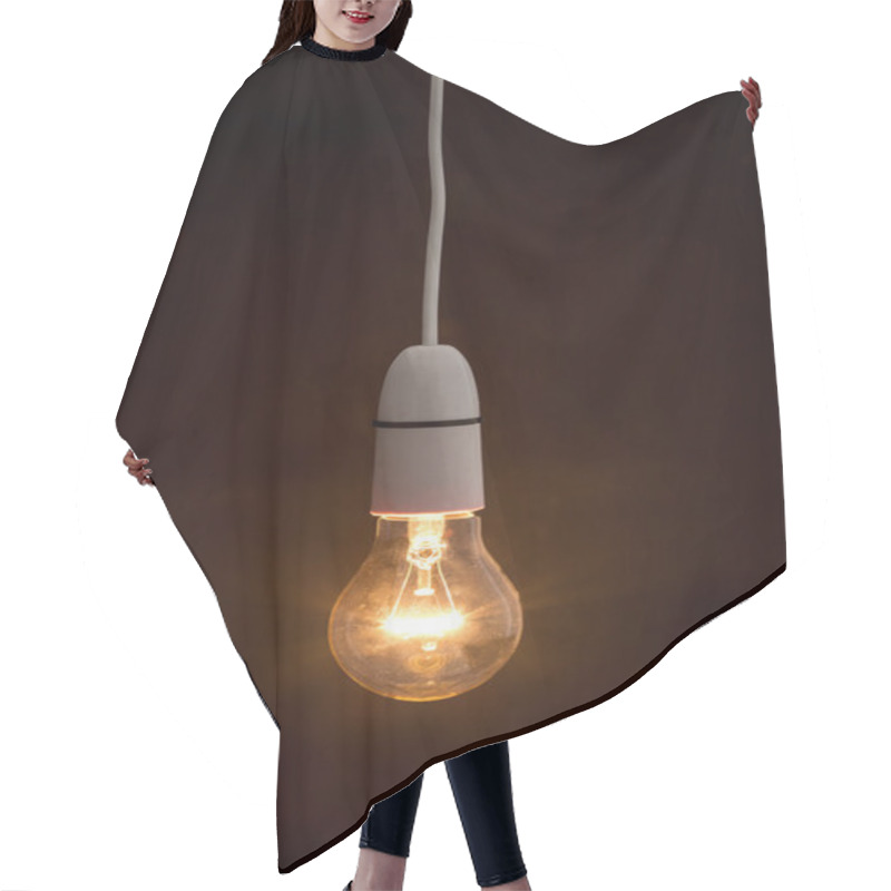 Personality  Bright Light Bulb Turned On Hair Cutting Cape