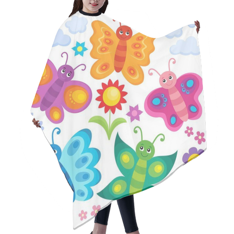 Personality  Stylized Butterflies Theme Set 1 Hair Cutting Cape