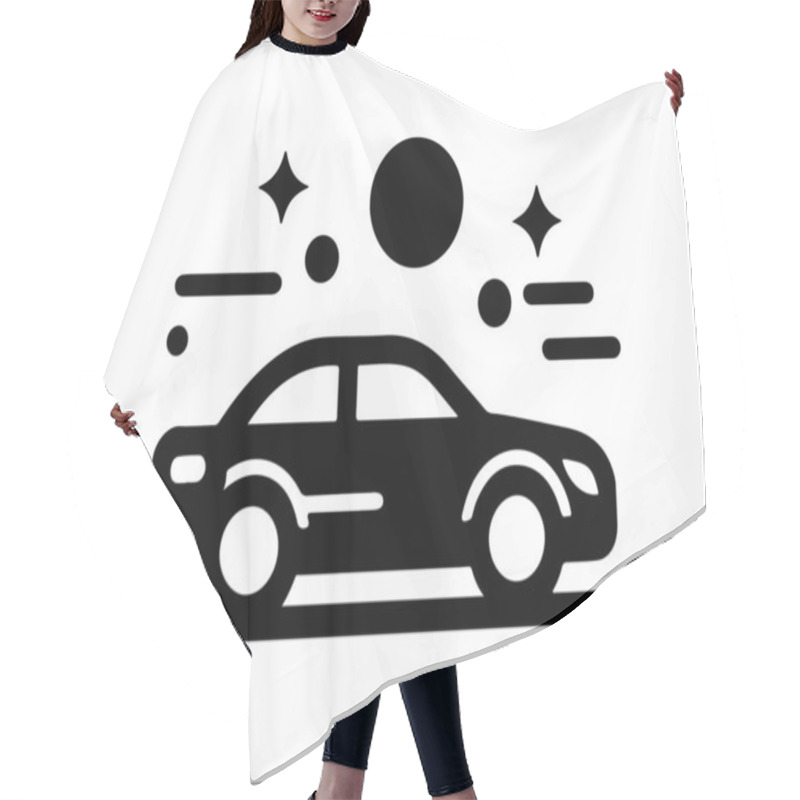 Personality  Car Wash Icon, Vector Illustration Hair Cutting Cape