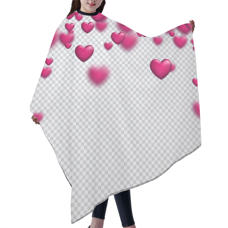 Personality  Love Valentine's Background With Hearts. Hair Cutting Cape