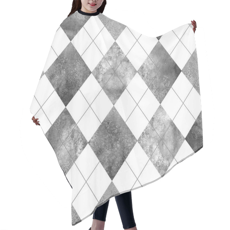 Personality  Argyle Seamless Pattern Background. Hair Cutting Cape