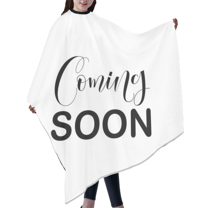 Personality  Coming Soon Black Letter Quote Hair Cutting Cape