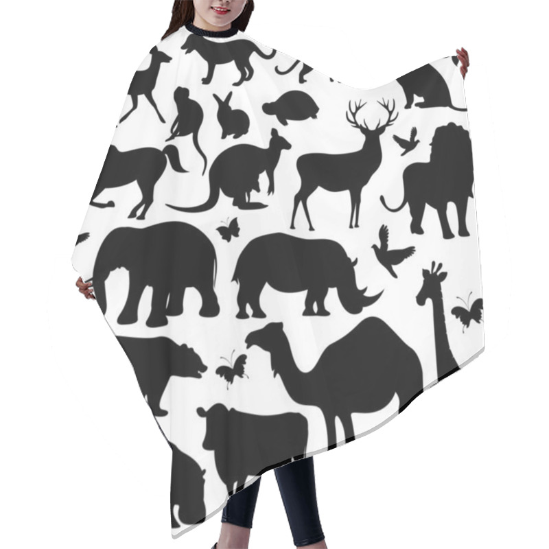 Personality  Animal Silhouettes Hair Cutting Cape