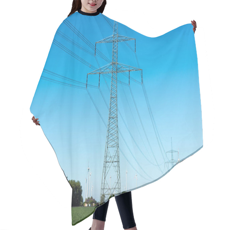 Personality  Electric Pylons And Power Transmission Lines Hair Cutting Cape