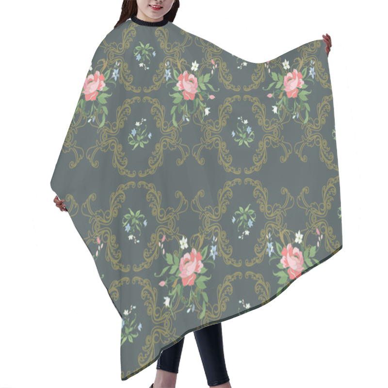 Personality  Floral Pattern Hair Cutting Cape