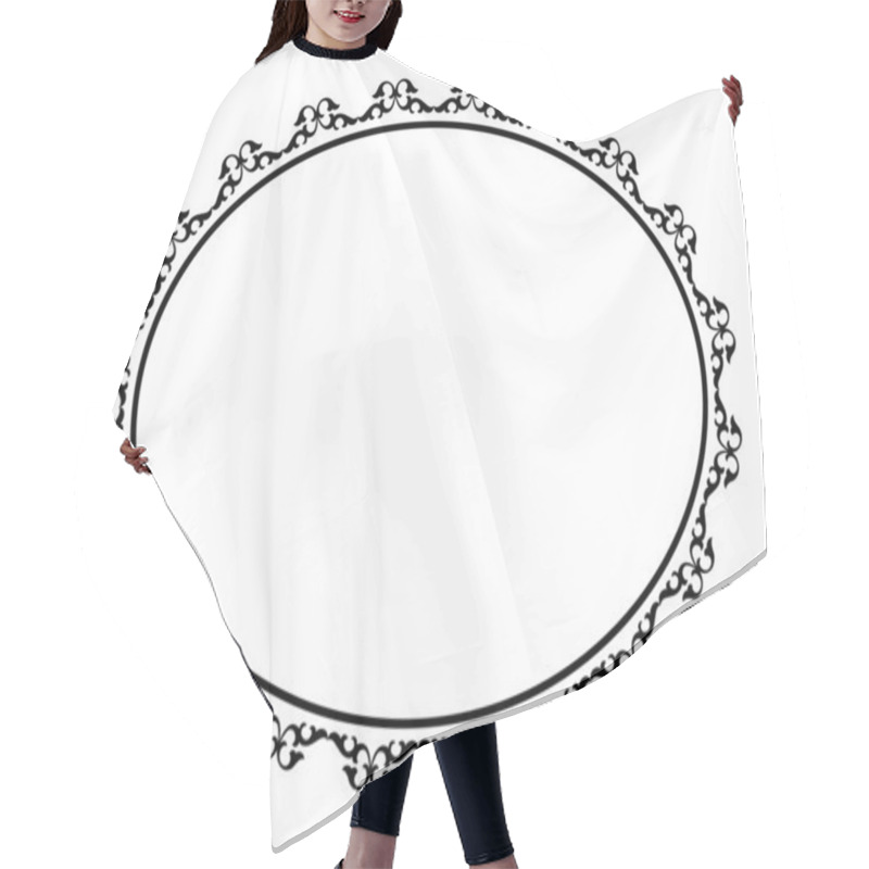 Personality  Oval Ornamental Decorative Frame Hair Cutting Cape