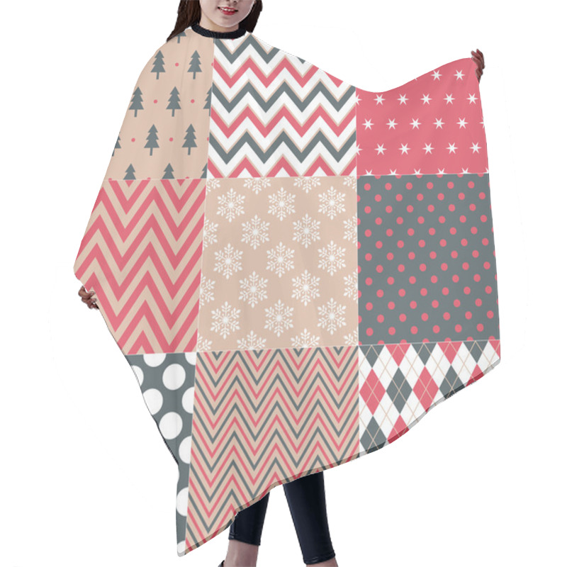 Personality  Christmas Symbols Patterns Set Hair Cutting Cape