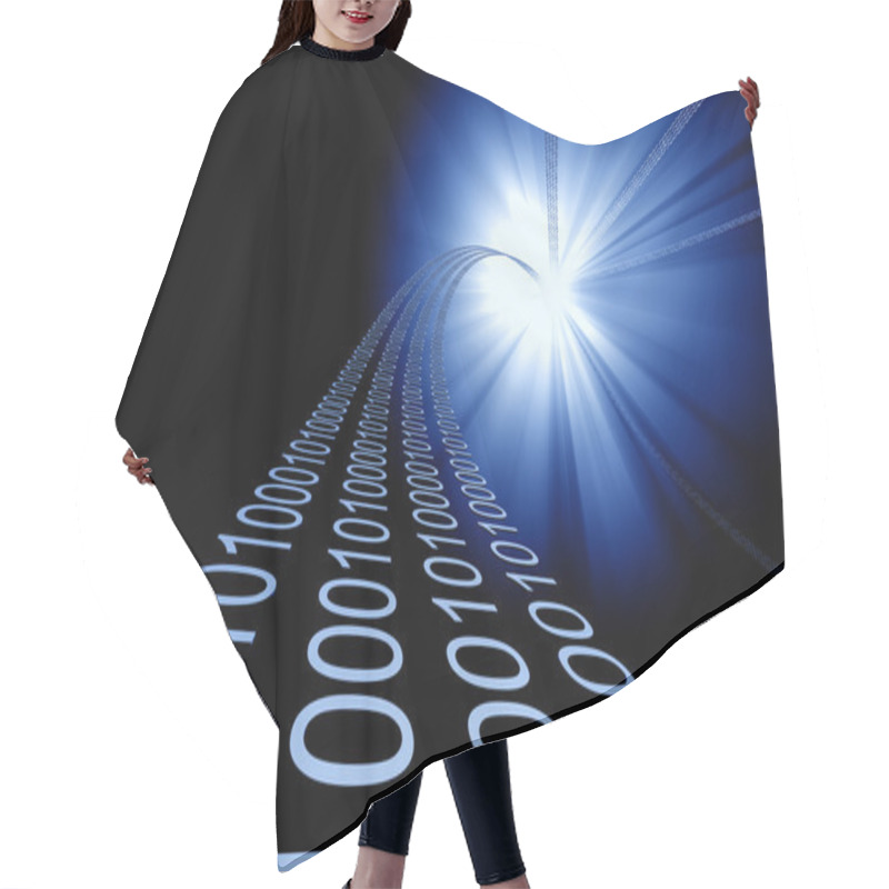 Personality  Data Flow Background Hair Cutting Cape